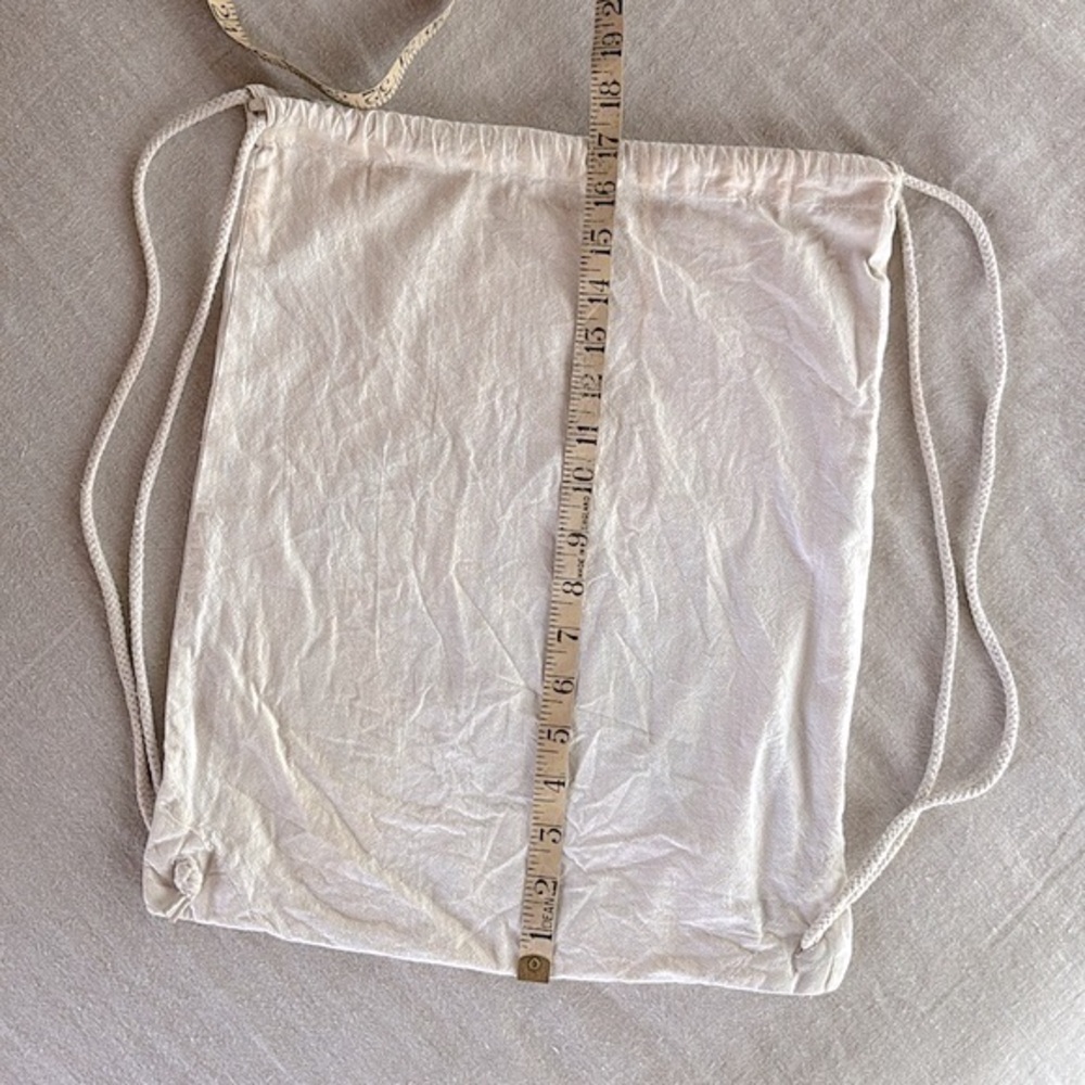 Vintage Cat Cotton Drawstring Backpack - image 3